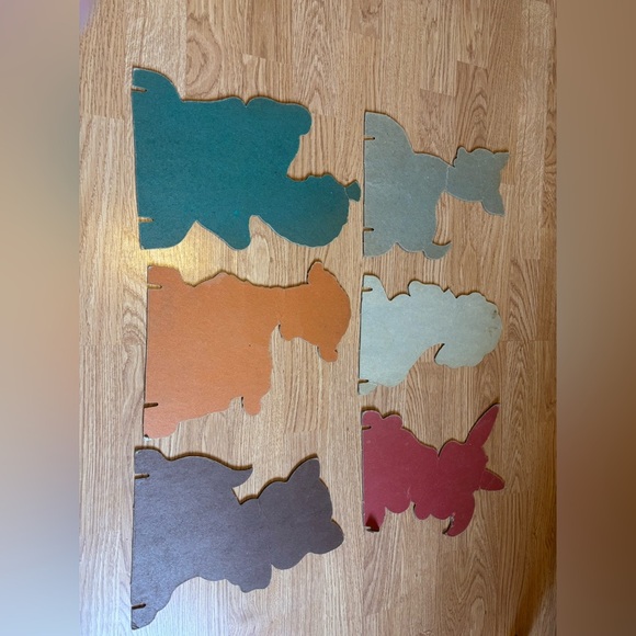 Vintage Animals Pressed Cardboard Wall Decor Lot Of 6 - Picture 8 of 11
